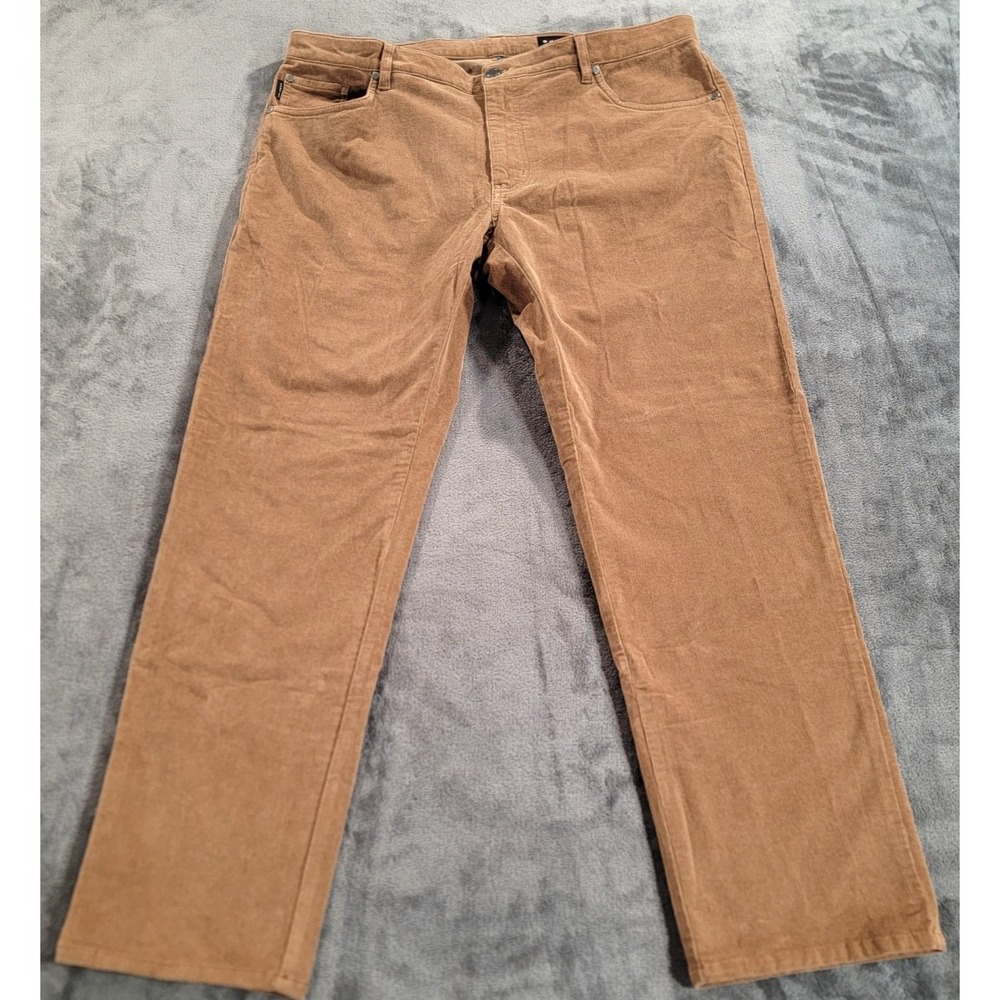 Dunning Pants Men 38x29.5 Brown Micro Cord Cotton Blend Straight Fit Golf Casual